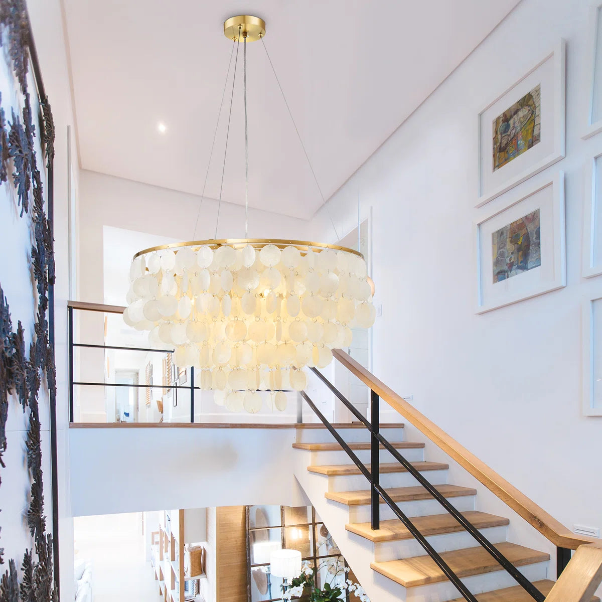 Mediterranean Round Shell Chandelier