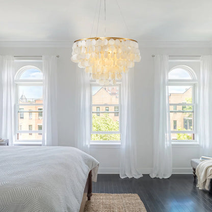 Mediterranean Round Shell Chandelier