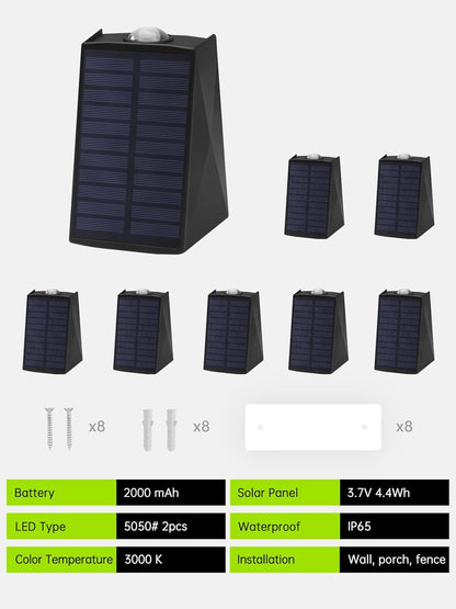 8 Outdoor Solar Wall Lights