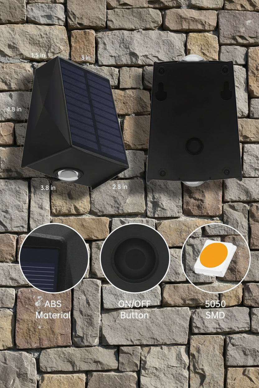8 Outdoor Solar Wall Lights 3