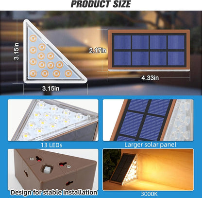 8 PCS Outdoor Solar Step Lights