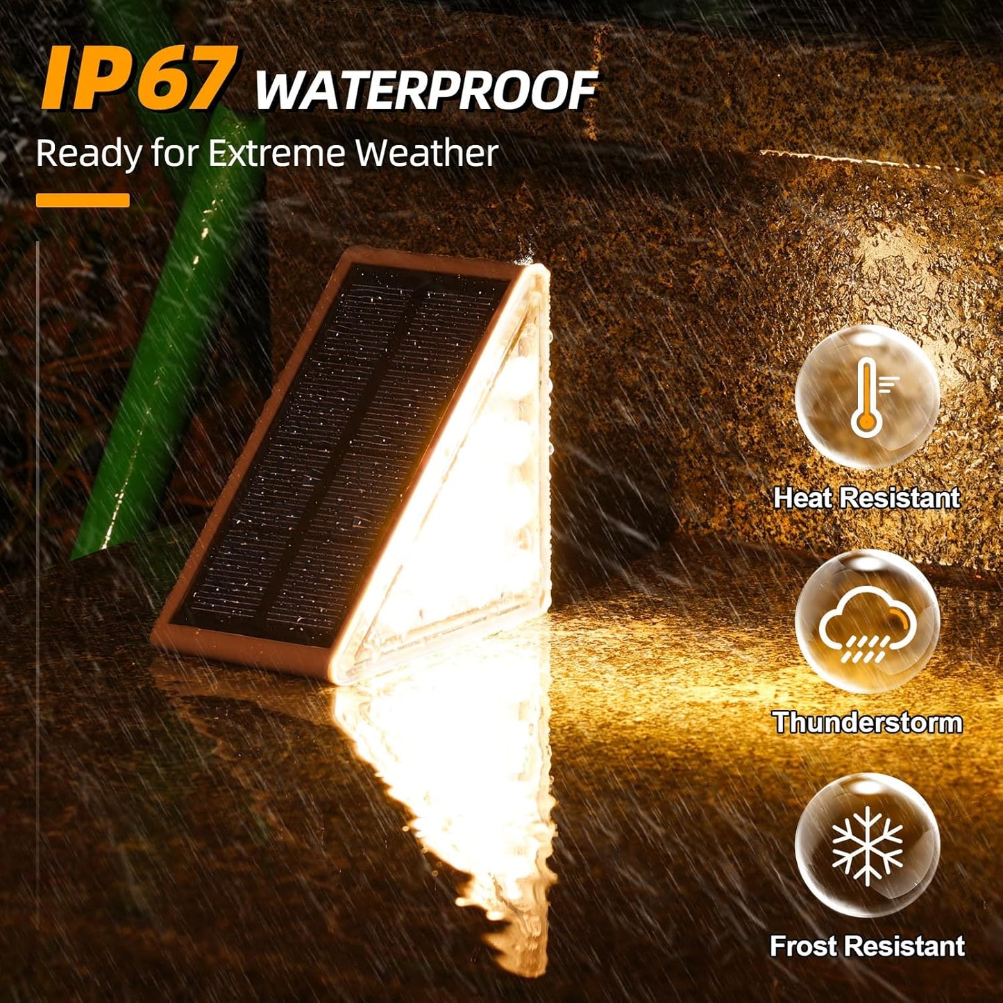 8 PCS Outdoor Solar Step Lights