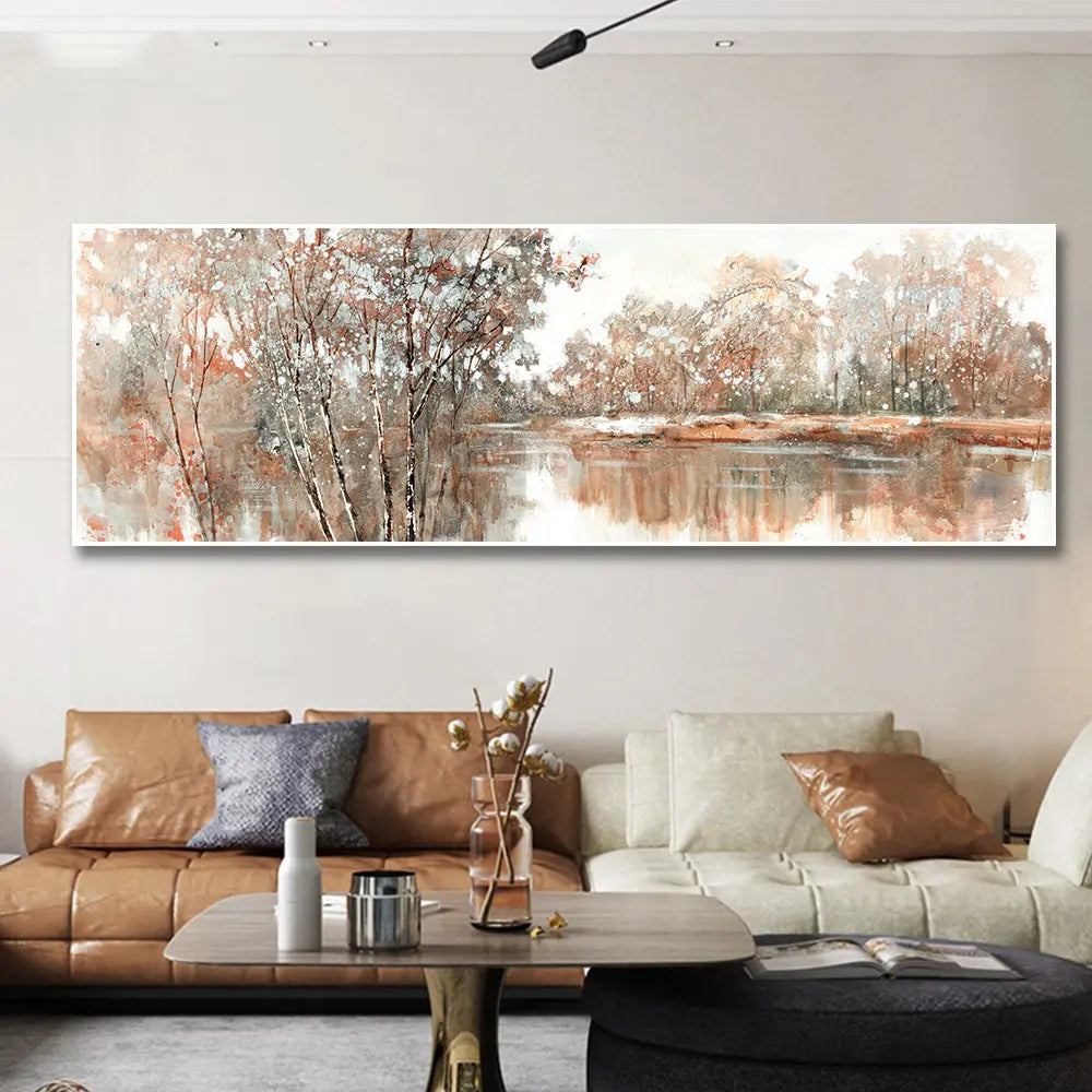 View of Abstract Nature Aesthetic Wall Art - Decorstly