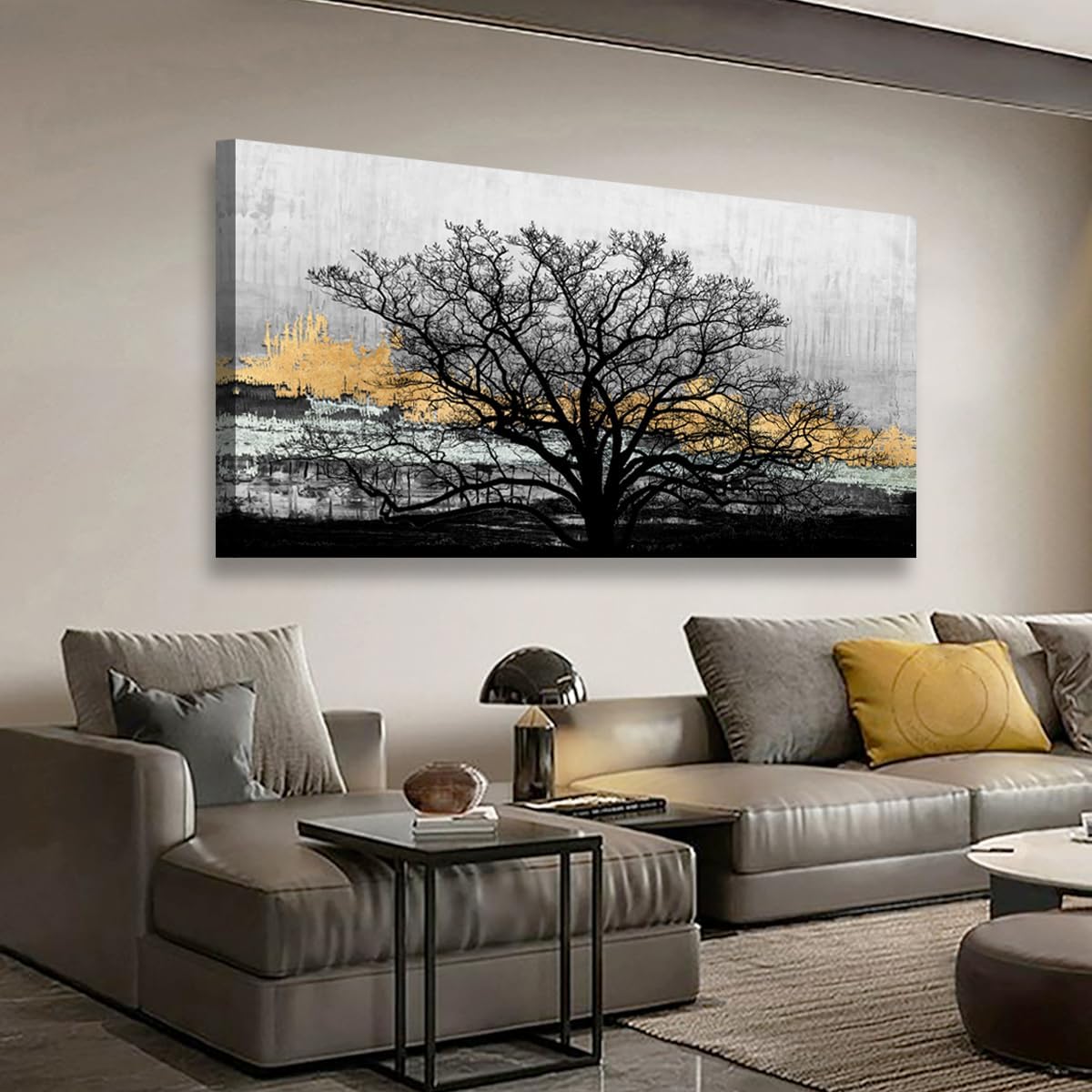 Abstract Tree Canvas Painting
