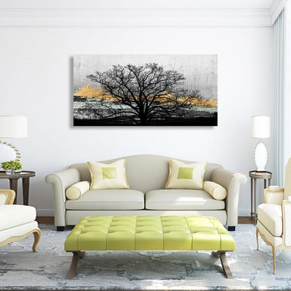 Abstract Tree Canvas Painting
