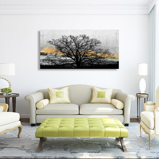 Abstract Tree Canvas Painting