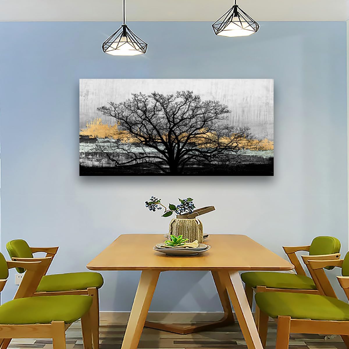 Abstract Tree Canvas Painting