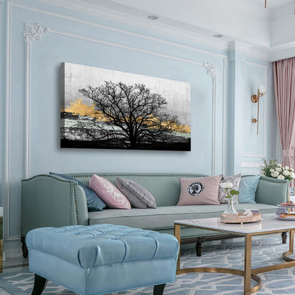 Abstract Tree Canvas Painting