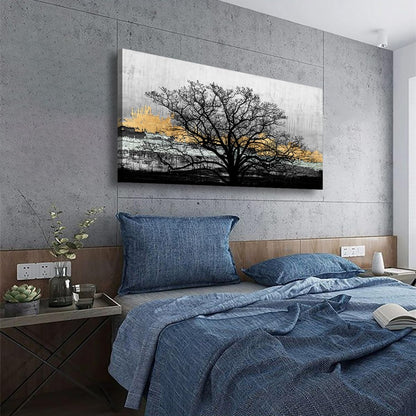 Abstract Tree Canvas Painting