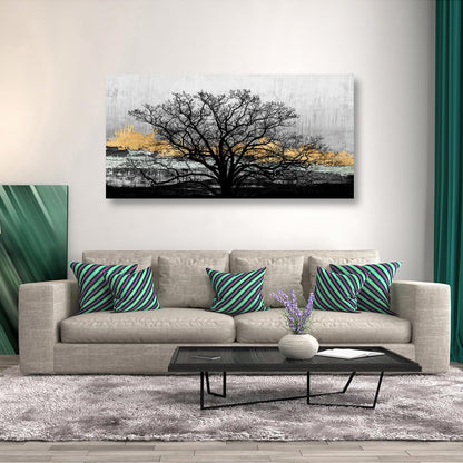 Abstract Tree Canvas Painting