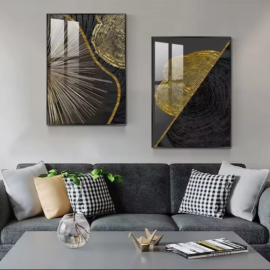 Abstract Wood Grain Canvas Art