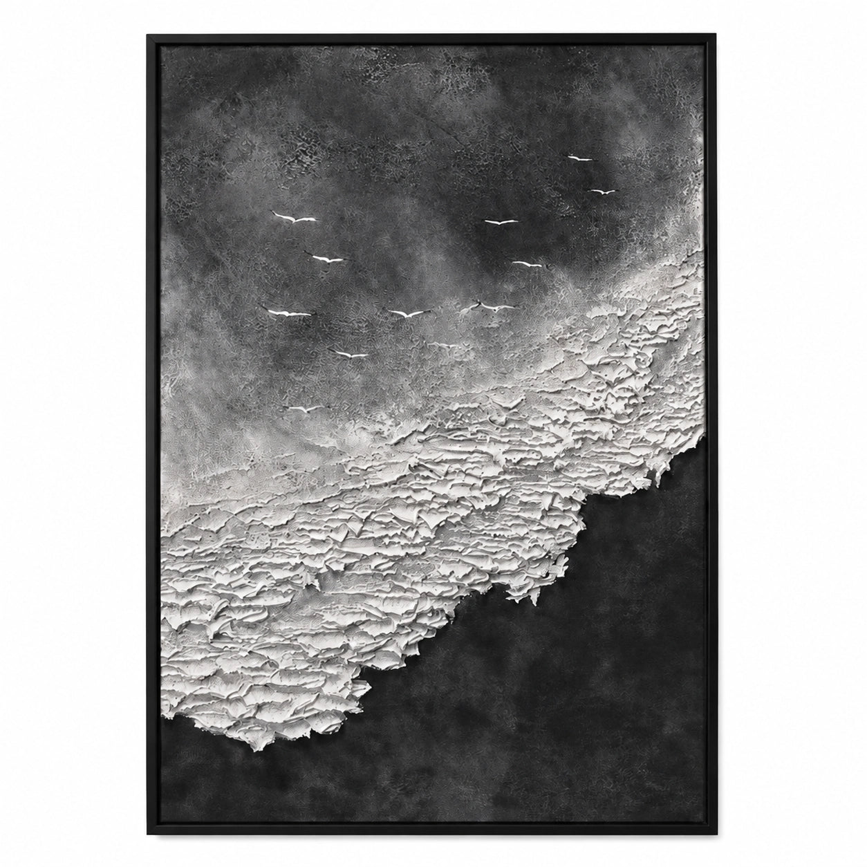 Abstract Black White Canvas Art
