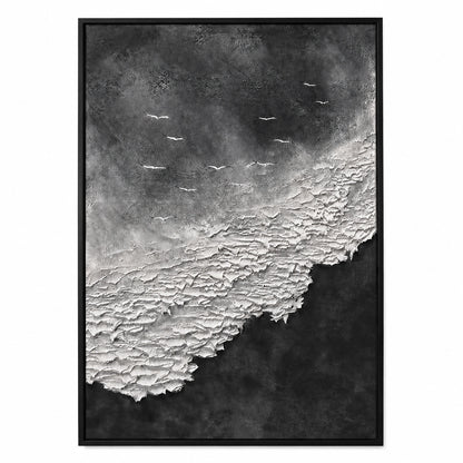 Abstract Black White Canvas Art