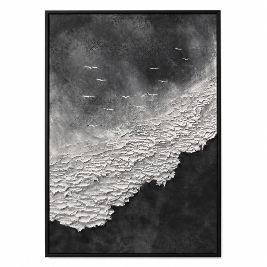 Abstract Black White Canvas Art
