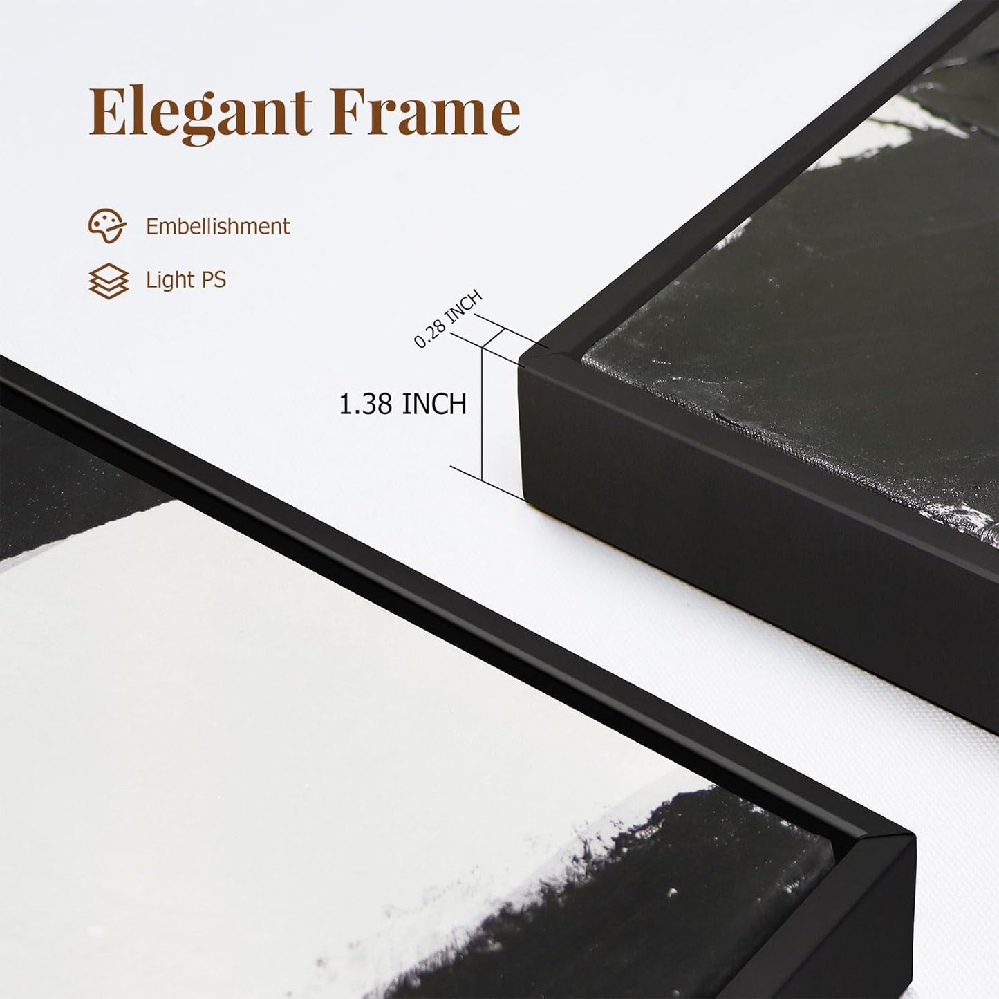 Abstract Black White Canvas Art