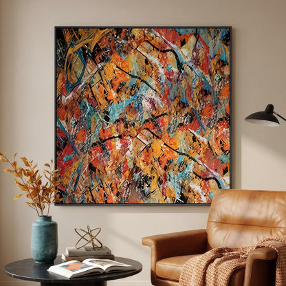Abstract Warm Color Canvas Art