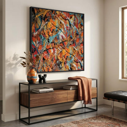 Abstract Warm Color Canvas Art
