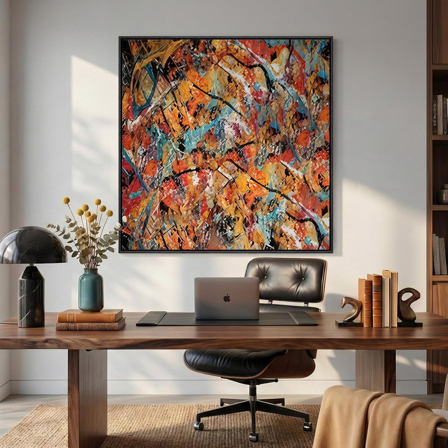 Abstract Warm Color Canvas Art