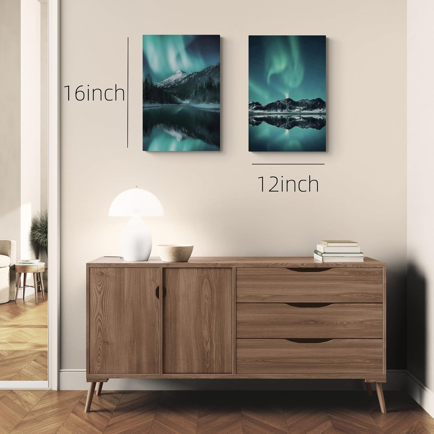 Aurora Lake Borealis Canvas Art