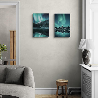 Aurora Lake Borealis Canvas Art