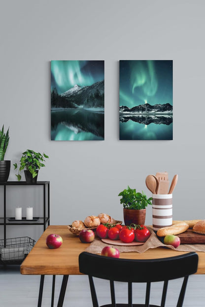 Aurora Lake Borealis Canvas Art