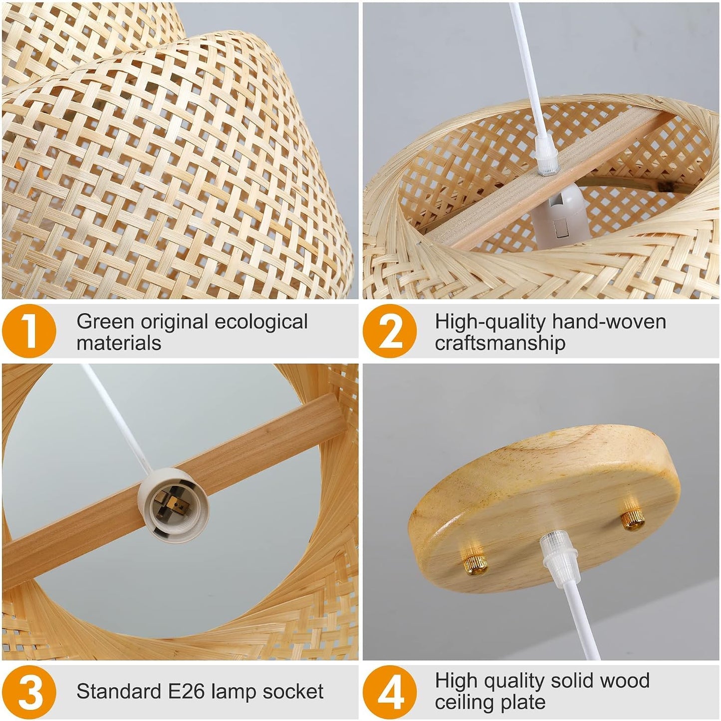 Bamboo Basket Pendant Light