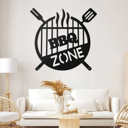 Barbecue Sign Metal Wall Art Decorstly