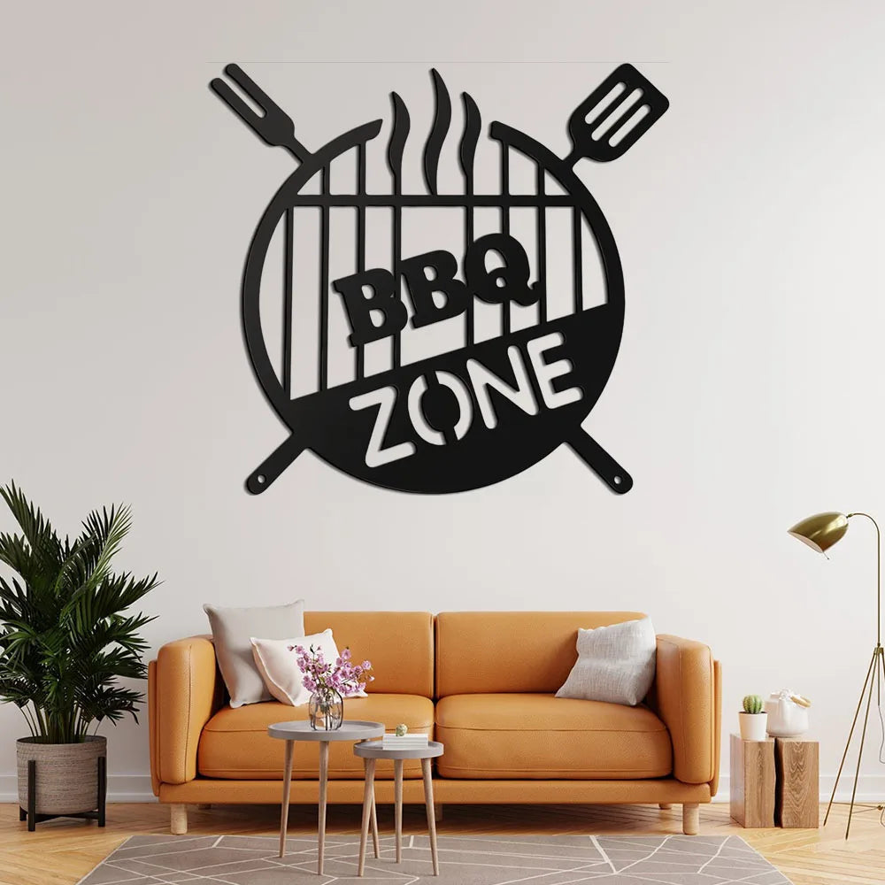 Barbecue Sign Metal Wall Art Decorstly