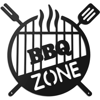 Barbecue Sign Metal Wall Art Decorstly