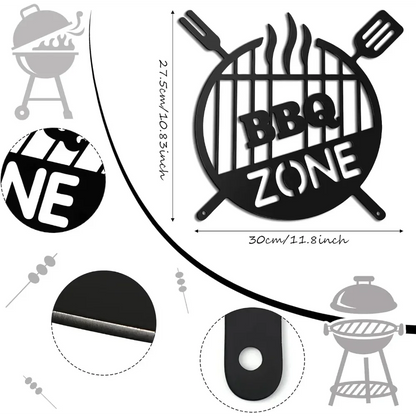 Barbecue Sign Metal Wall Art Decorstly