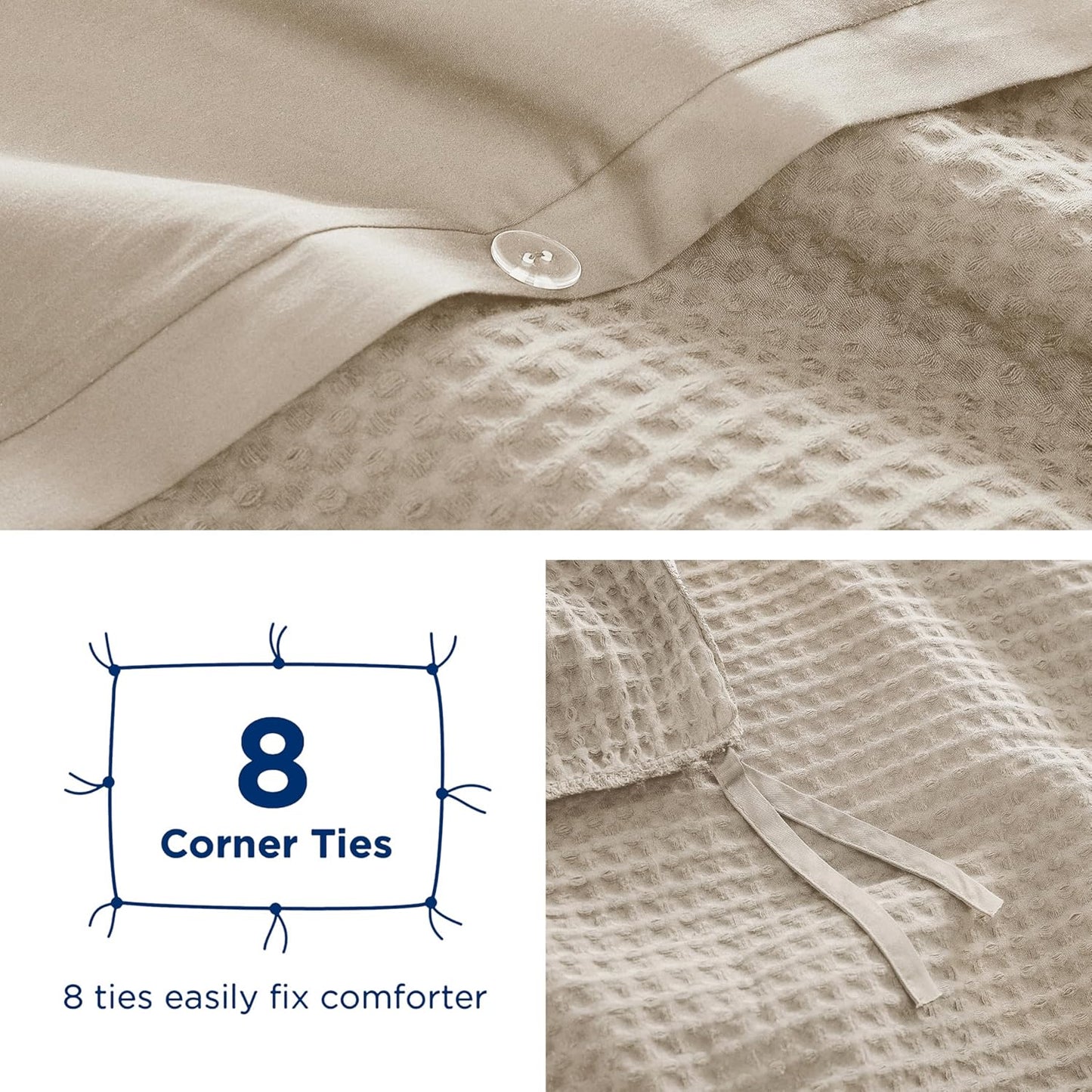 Beige Egyptian Cotton Duvet Cover Set