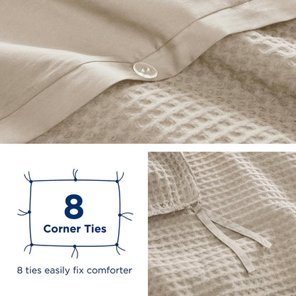 Beige Egyptian Cotton Duvet Cover Set