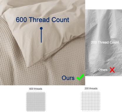 Beige Egyptian Cotton Duvet Cover Set