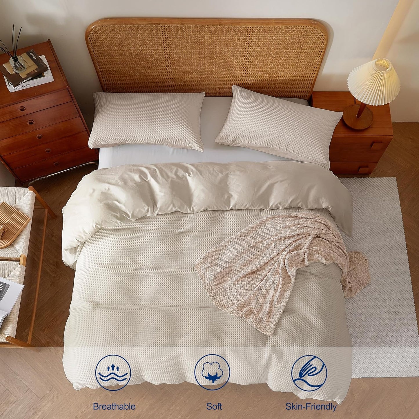 Beige Egyptian Cotton Duvet Cover Set