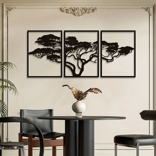 Black Tree Metal Wall Art
