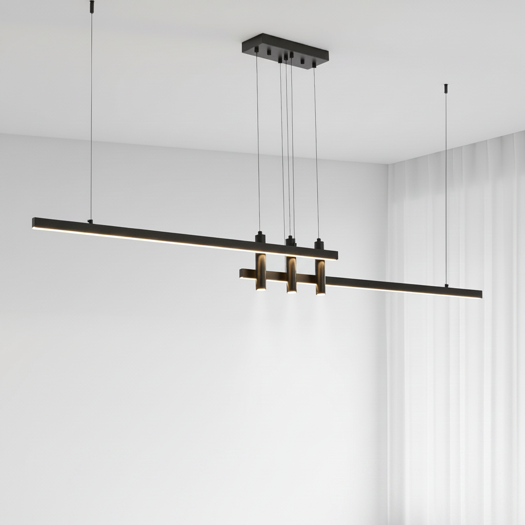 black lines chandelier