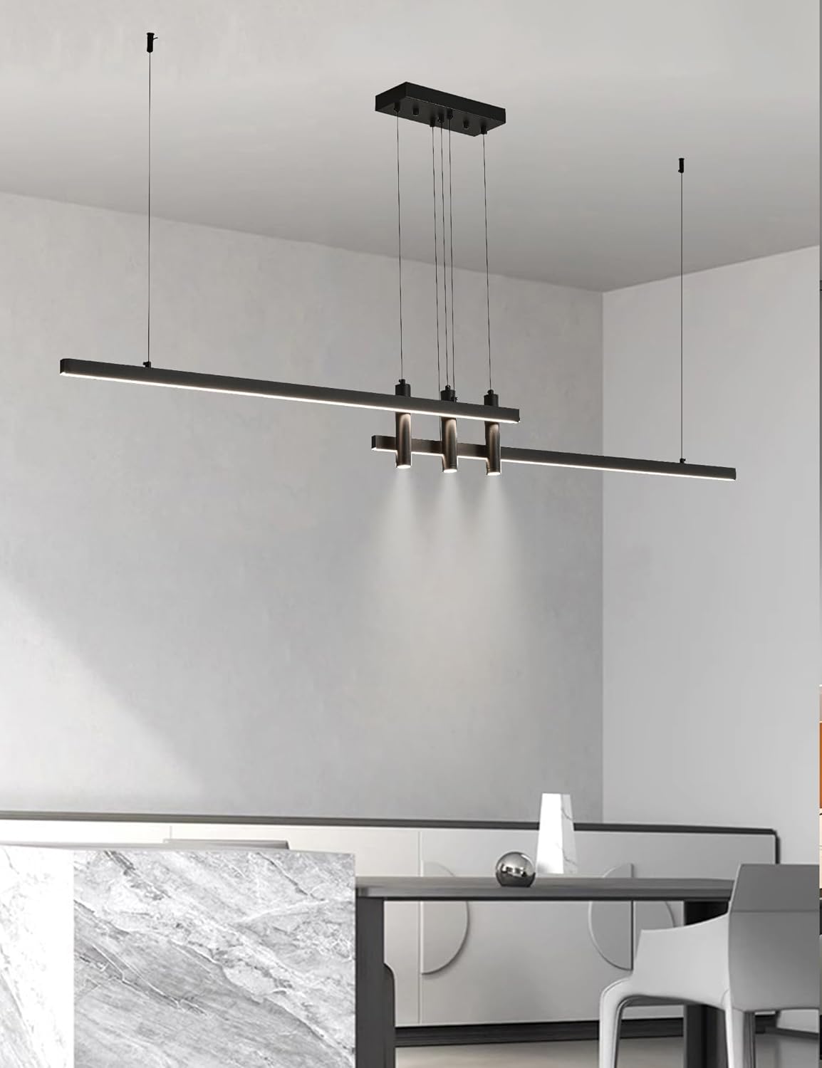 Black Linear Chandelier