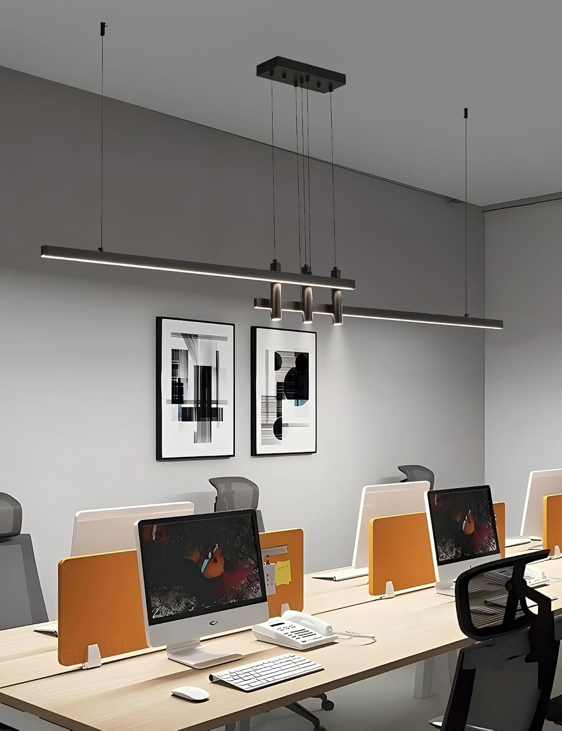 Black Linear Chandelier