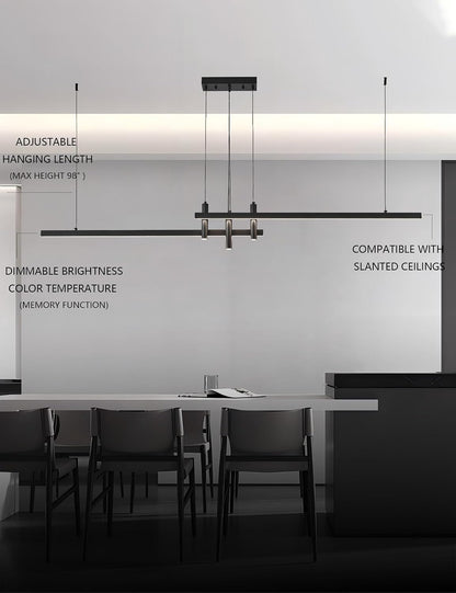 Black Linear Chandelier