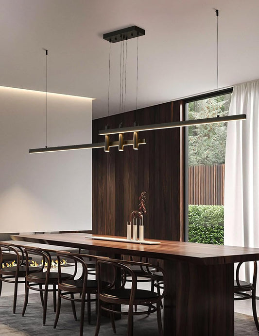 Black Linear Chandelier