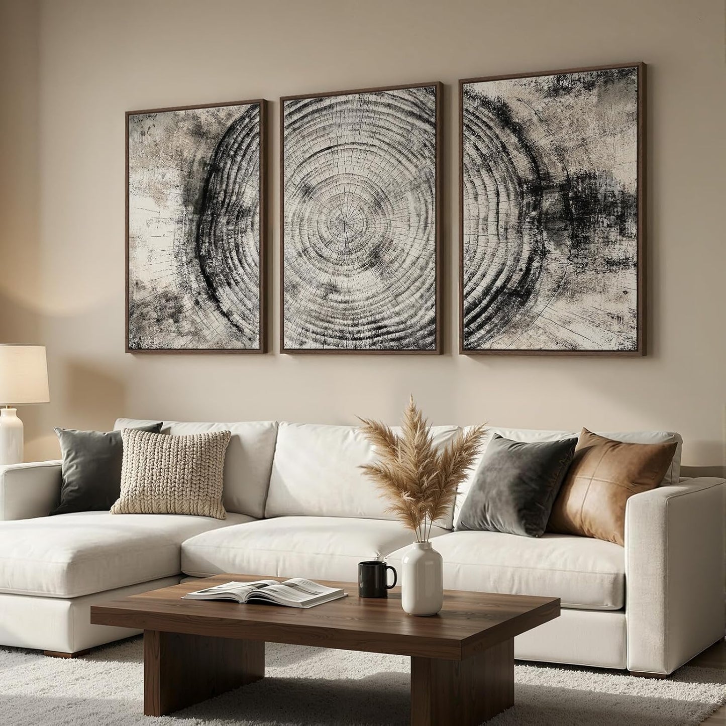 Black Wood Canvas Art