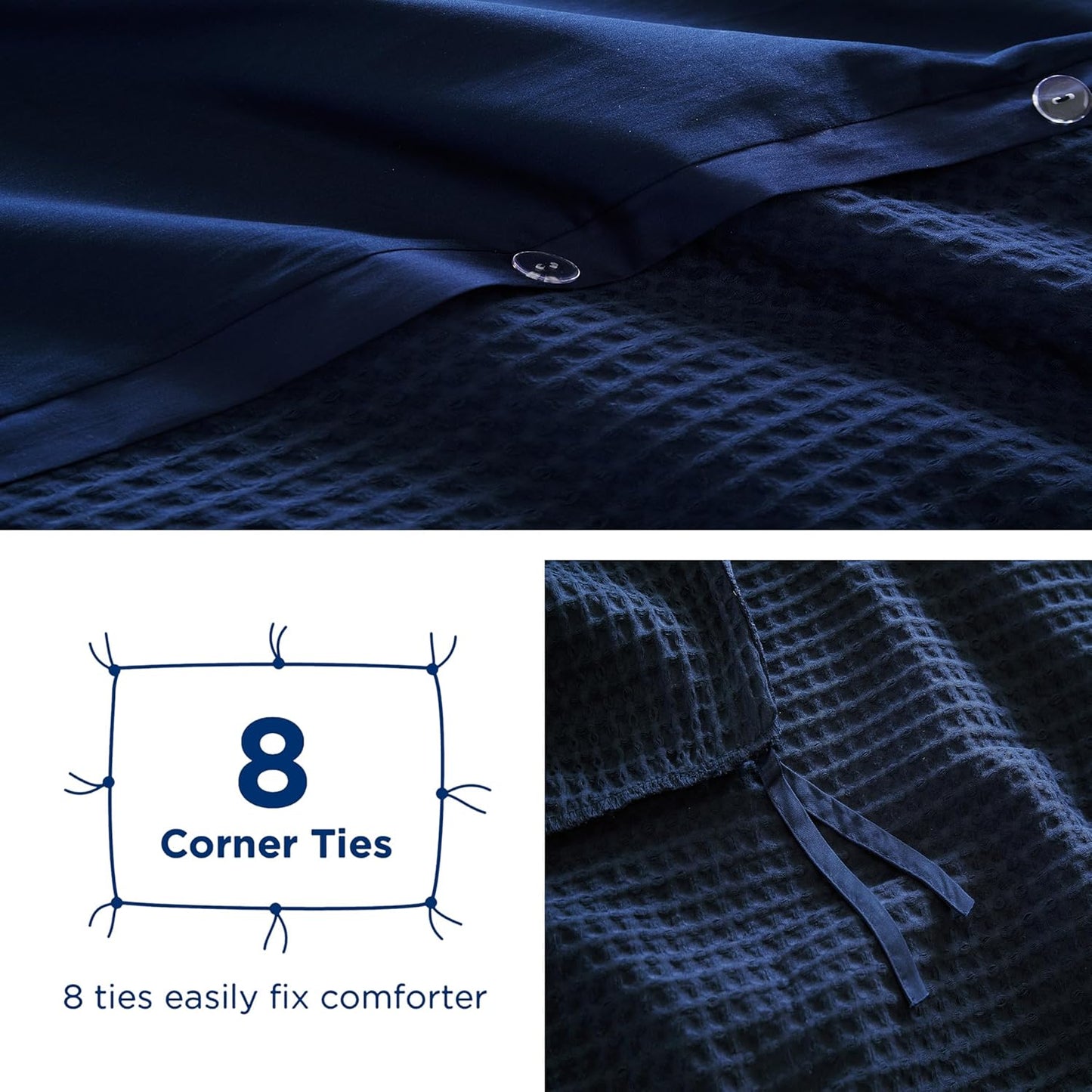Navy Egyptian Cotton Duvet Cover Set