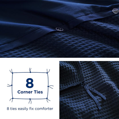 Navy Egyptian Cotton Duvet Cover Set