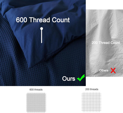 Navy Egyptian Cotton Duvet Cover Set
