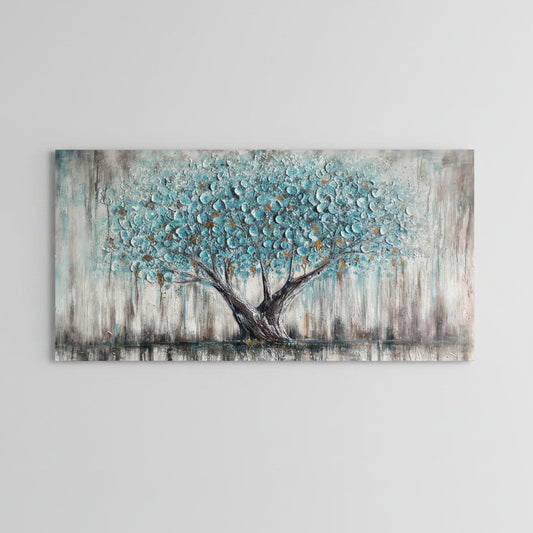 Blue Tree Textured Painting Decorstly