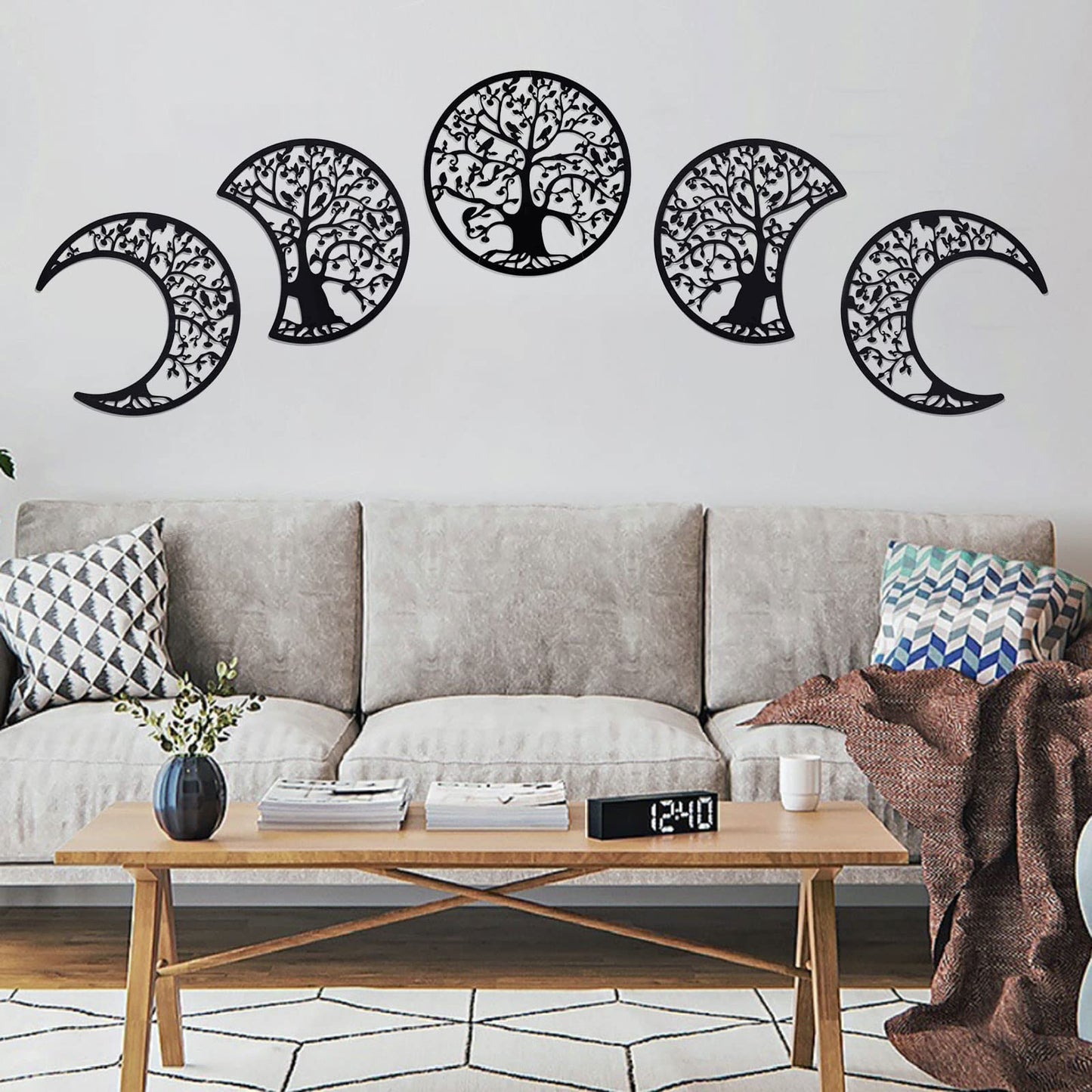 Bohemian Moon Metal Wall Art