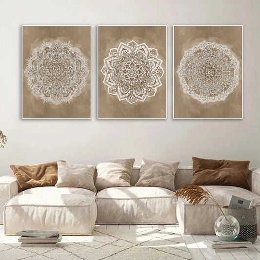 Boho Mandala Wall Art Poster