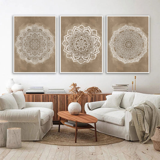 Boho Mandala Wall Art Poster