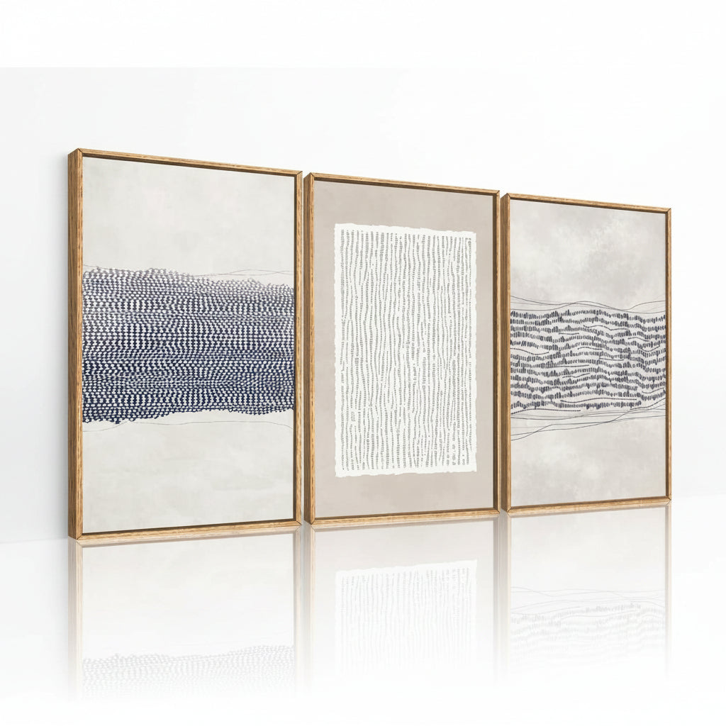 Boho Blue Canvas Wall Art 1