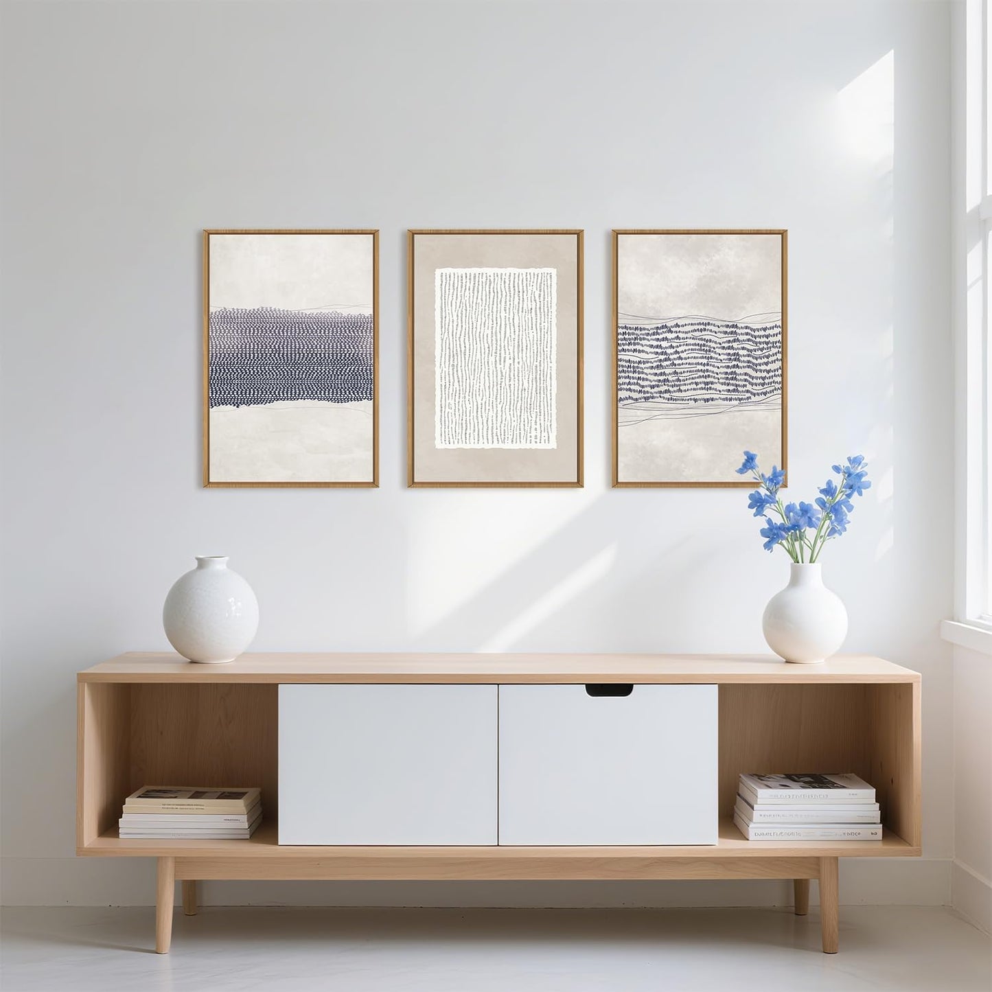 Boho Blue Canvas Wall Art